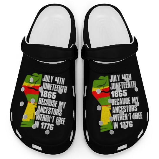 Juneteenth free since 1865 Black History US Africa Clogs