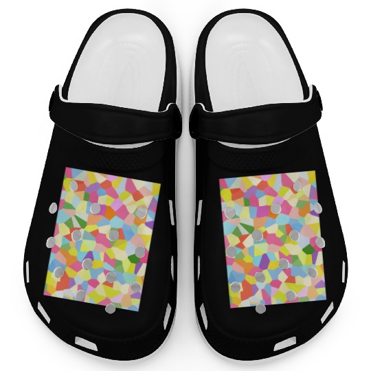 Bright Colored Crystals. Crystal Pattern Clogs