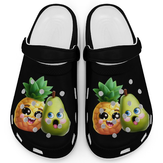 Pineapple pear love - cute fruit design Clogs