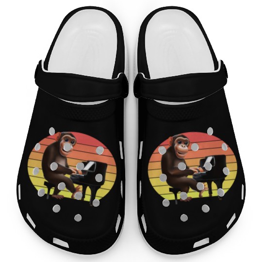 Monkey at the piano Clogs