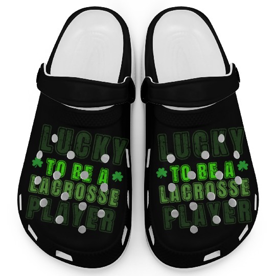 Lucky Lacrosse Player, St Patrick's Day Gift Clogs