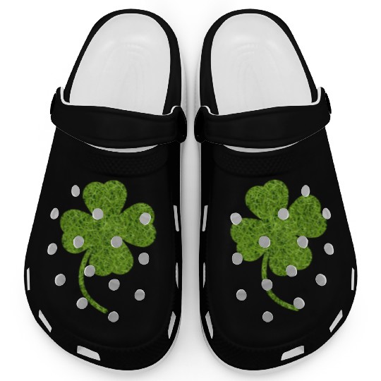 Shamrock Grass Print Clogs