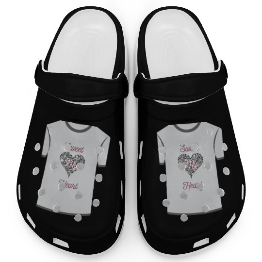 1Black And White Photo Framed Love Themed Movie Po Clogs