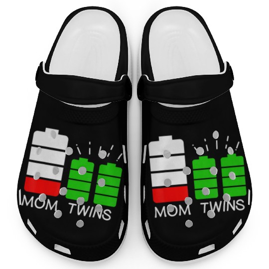 Twin Mom Low Battery Tired Mom Of Twins Clogs
