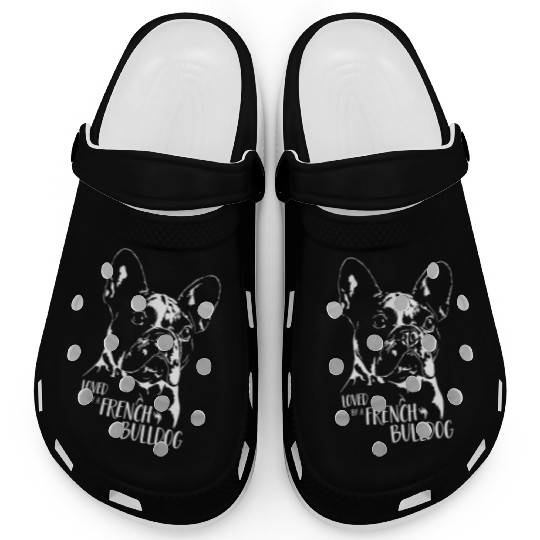 Loved by a French Bulldog dog mom dog saying Clogs