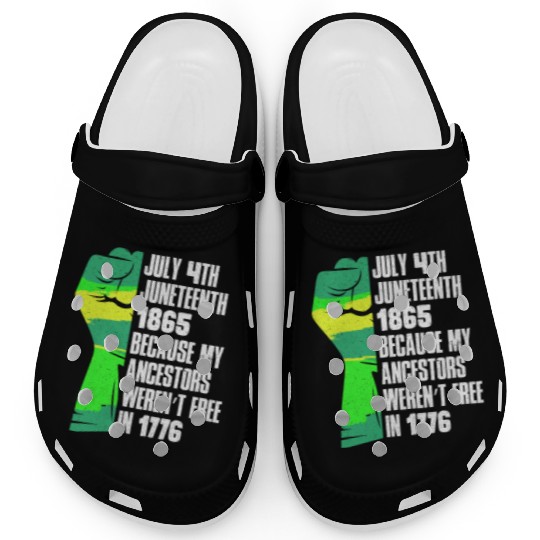 Juneteenth free since 1865 Black History US Africa Clogs