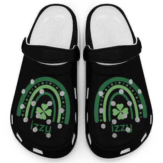 izzy Clover Charm Boho Rainbow Clogs