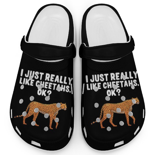 Funny Cheetah Design For Boys Girls Leopard Wildli Clogs