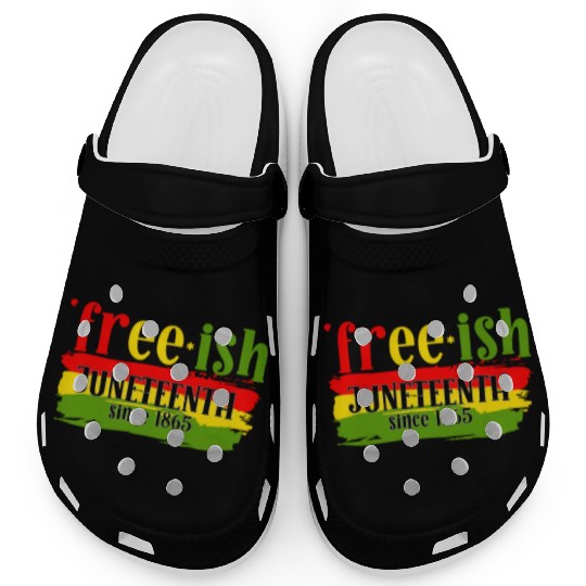 Juneteenth free since 1865 Black History US Africa Clogs