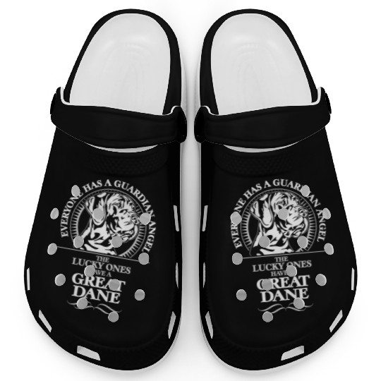 Great Dane Guardian Angel dog quote Clogs