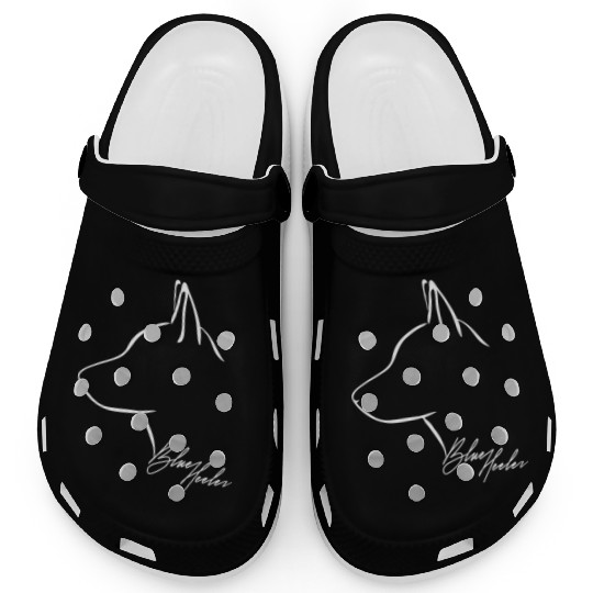 Funny Blue Heeler Profile dog mom Clogs