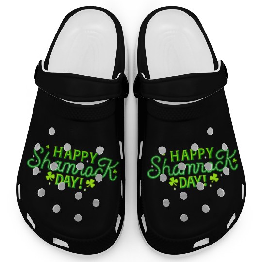 Funny St Patrick's Day Happy Shamrock Day Clogs