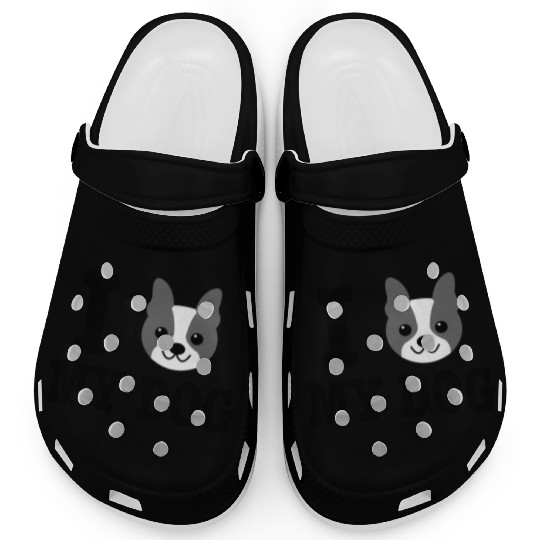 I Love My Boston Terrier Dog Owner Pet Lover Gift Clogs