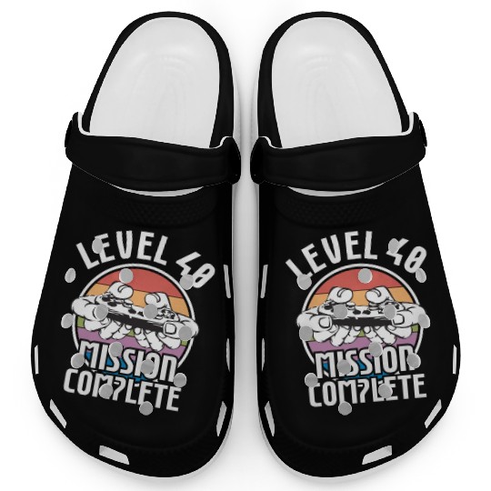 Birthday Level 40 40th Birthday Gamer Gaming Gamer Clogs