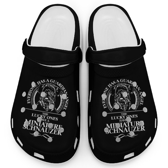 Miniature Schnauzer Guardian Angel dog quote Clogs