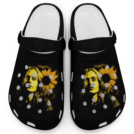 Art Painting Lover Sunflower Girl Art Painting Clogs