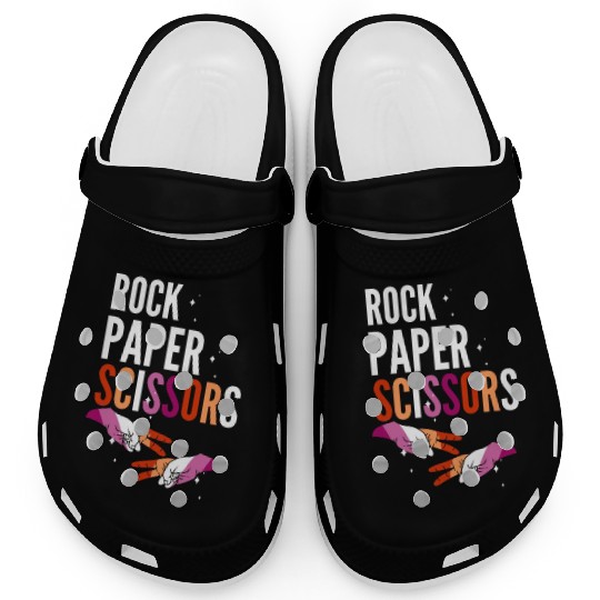 Rock Paper Scissors Lesbian LGBT Pride Lesbian Clogs