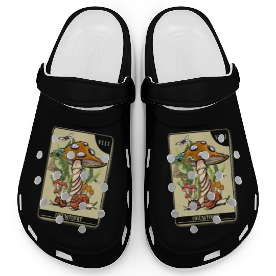 Tarot Card Mushroom Frog Boho Cottagecore Aestheti Clogs