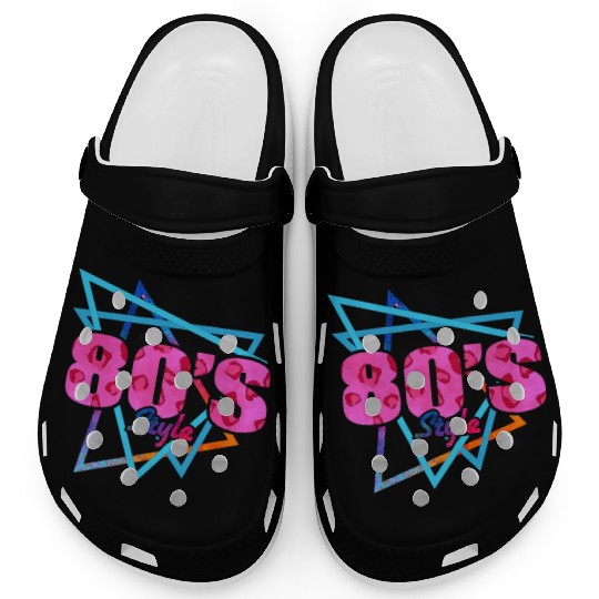 80's Style - Fun Retro Pink Leopard Print Clogs