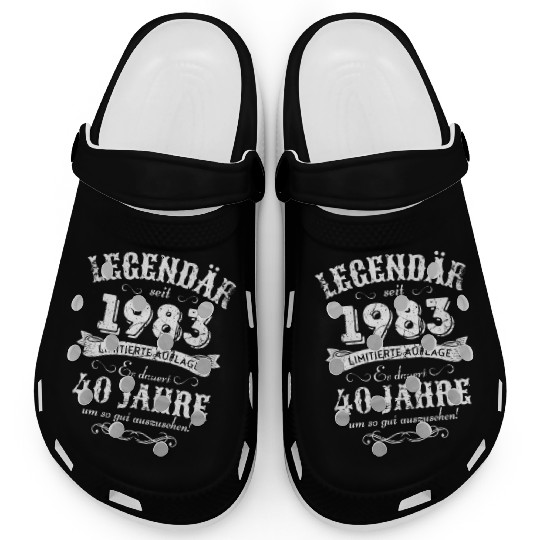 40th Birthday Vintage 1983 Clogs