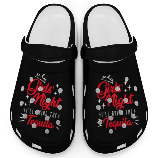 Girls night out I bring the tequila Spring Break Clogs