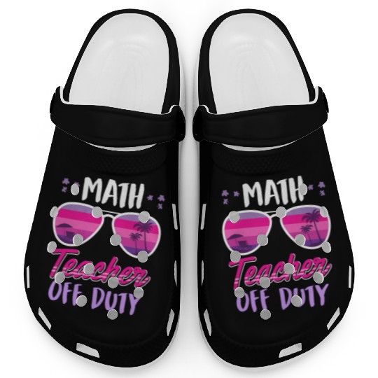 Math teacher off duty school vacation math teacher Clogs