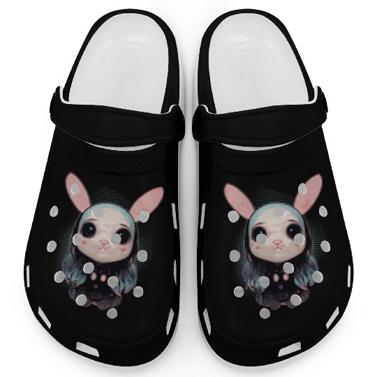 Cute Pastel Goth Bunny Kawaii Menhera Clogs