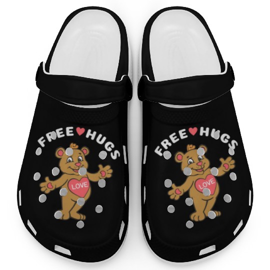 Free Hugs Teddy Bear Clogs
