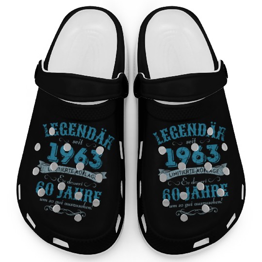 60th Birthday Vintage 1963 Clogs