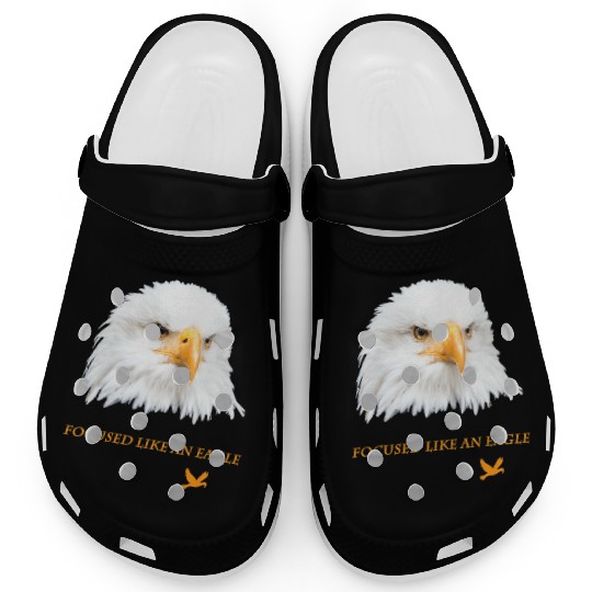 Bald Eagle Gift Idea Focussed like an Eagle Photo Clogs