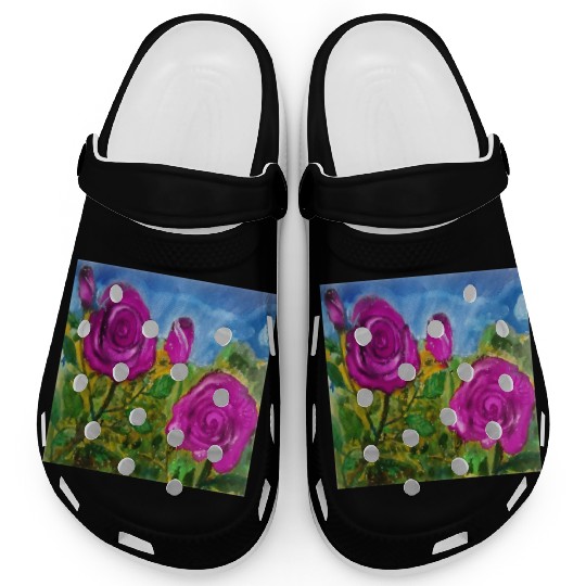 Hand Painted Roses Clogs Clogs Mugs Tote Bags