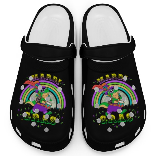 2023 Mardi Gras Party Hat T Rex Drummer Mardi Clogs