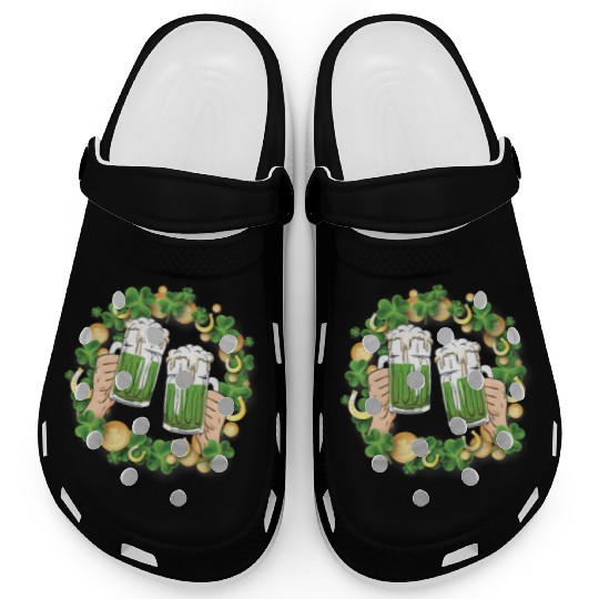 St. Patrick's Day Irish Green Beer, Wine Cups Clogs