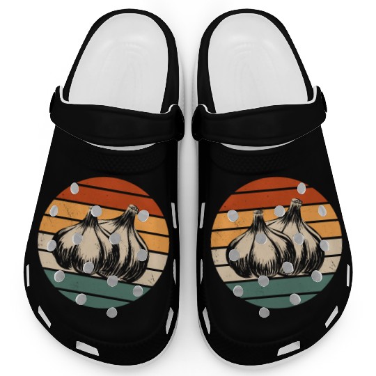 Retro Garlic Design Clogs
