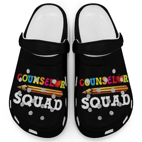 Counselor Squad Back To School Teacher First Day O Clogs
