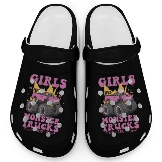 Girls Like Monster Trucks Too Girls Monster Truck Clogs