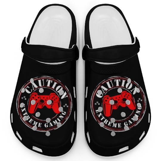 Gamer Heartbeat Video Game On Lover Extreme Gaming Clogs