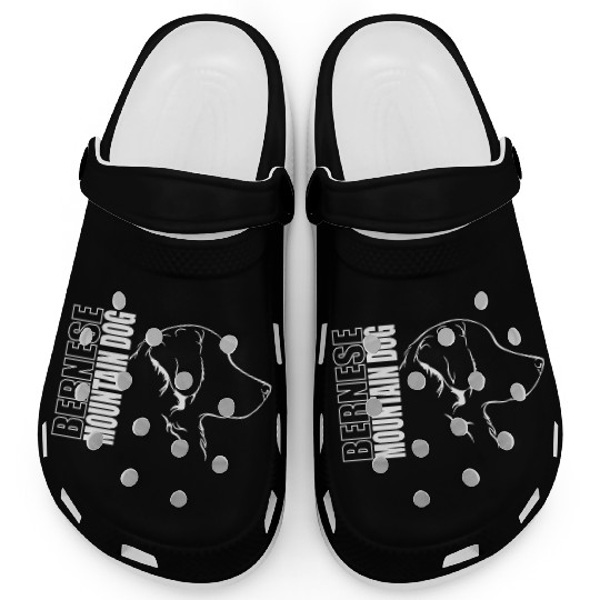 Funny Bernese Mountain Dog Profile dog mom Clogs