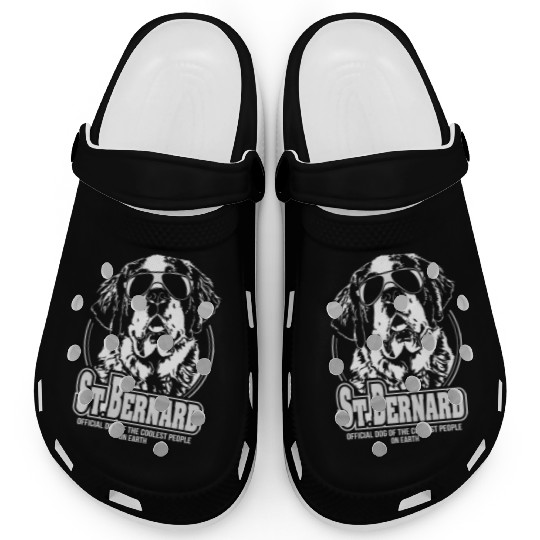 Proud St Bernard coolest people dog mom Clogs