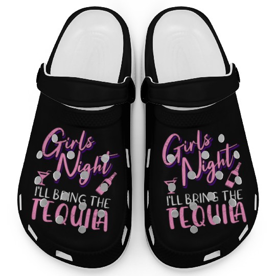 Girls night out I bring the tequila Spring Break Clogs