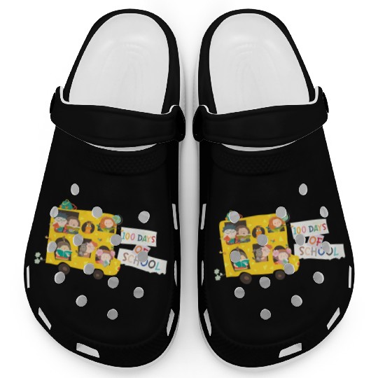 100 days of school children in the school bus Clogs
