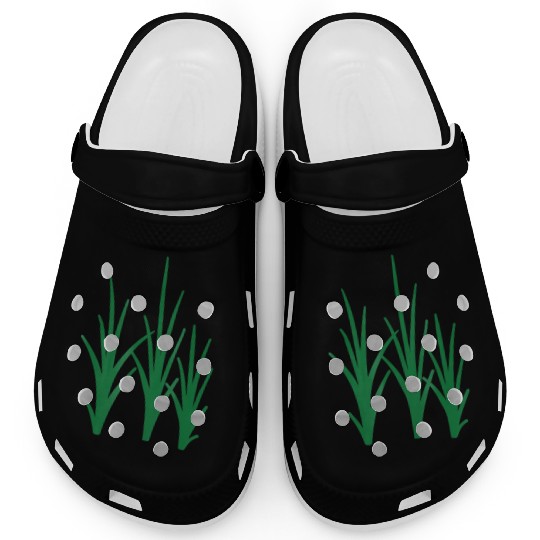 Green grass Clogs