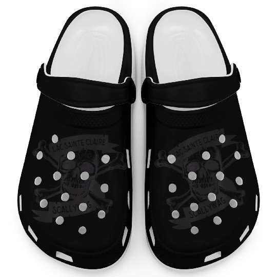 Michigan Lake St Clair Pirate Skull Bones Boating Clogs