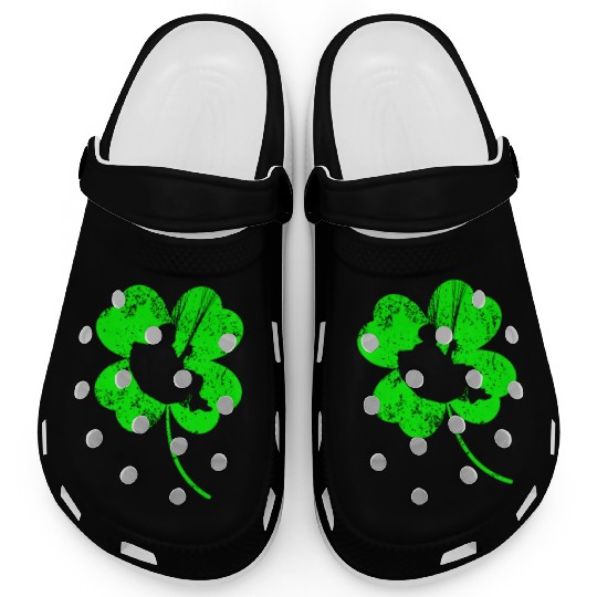 Paragliding St. Patrick's day shamrock Clogs