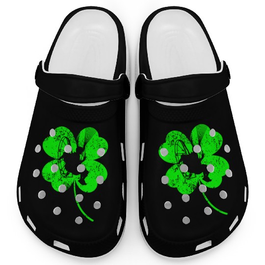 Paramotor St. Patrick's day shamrock Clogs