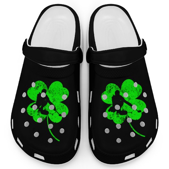 Curling St. Patrick's day shamrock Clogs