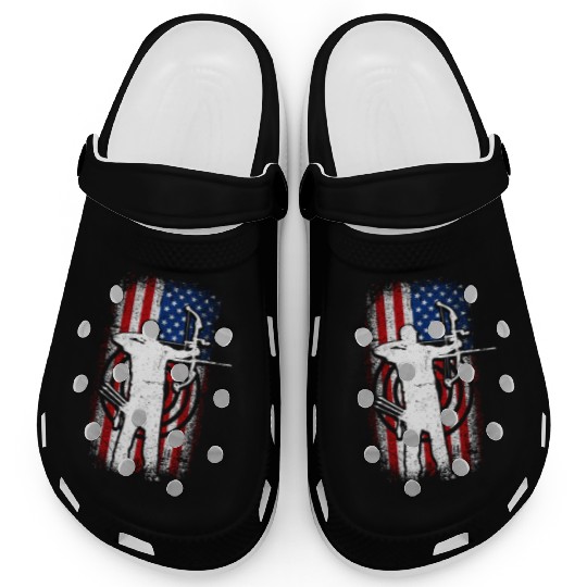 Usa Patriotic American flag 4th of July Archery Clogs
