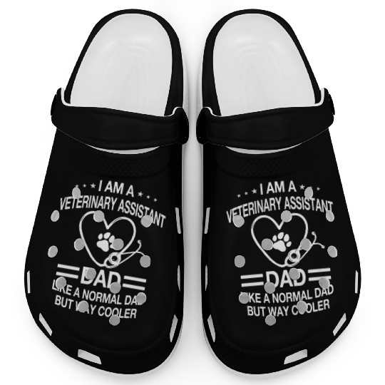 Funny Veterinary Assistant Dad For Men Clogs