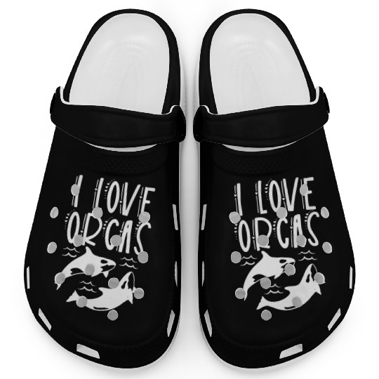 I Love Orcas Sea Orca Protect Whale Clogs