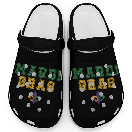 Mardi Gras Carnival Fiesta Party Louisiana New Orl Clogs